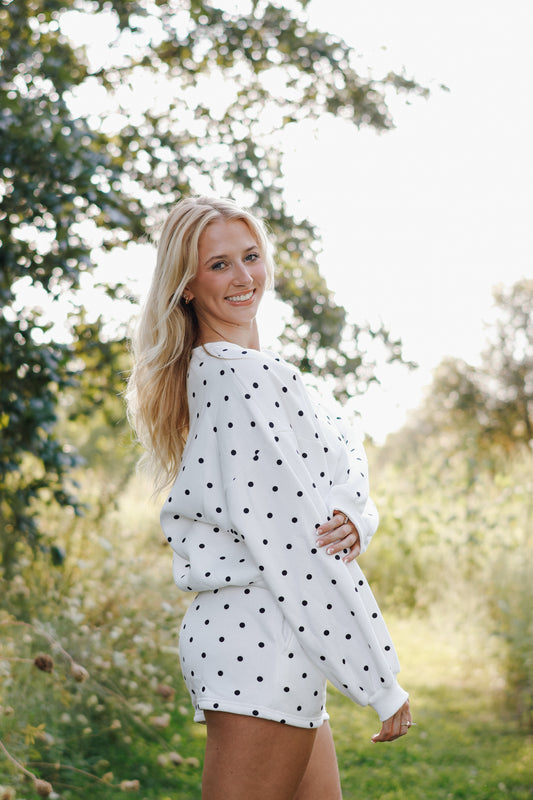 White Polka Dot Shorts