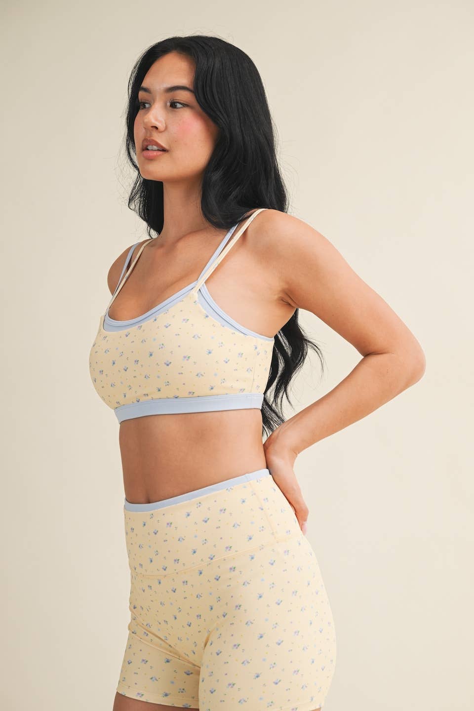 Ditsy Print Sports Bra