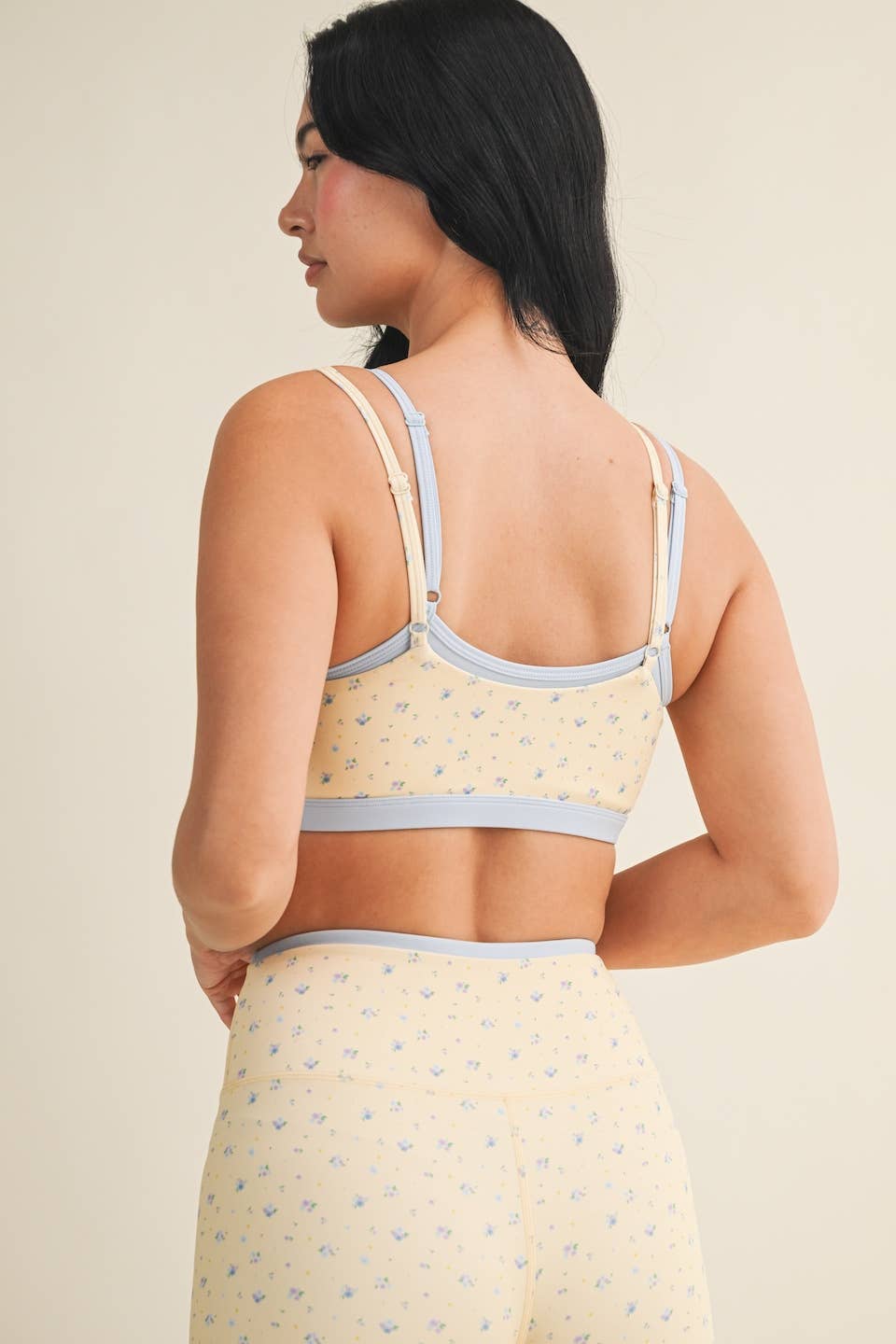 Ditsy Print Sports Bra