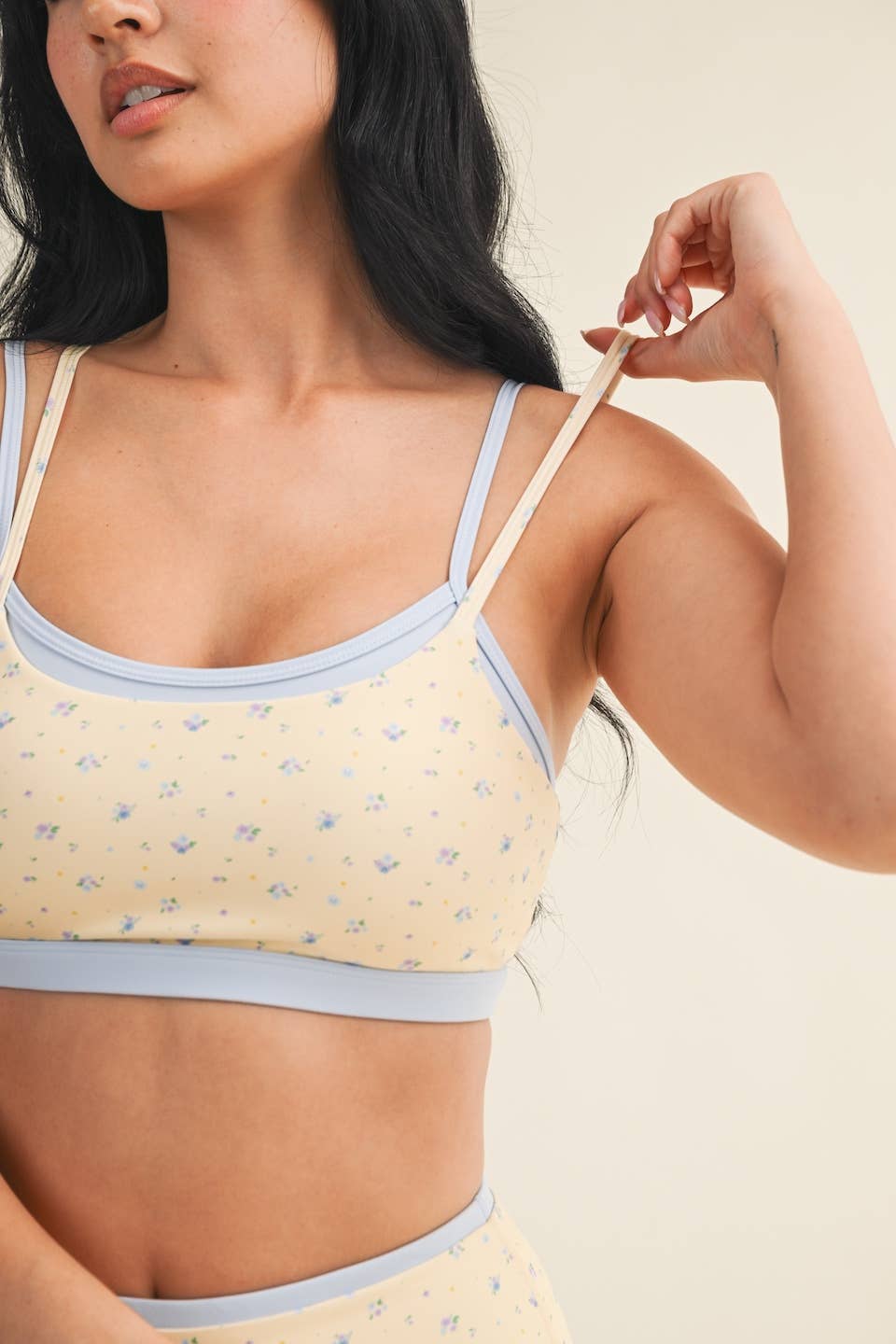 Ditsy Print Sports Bra