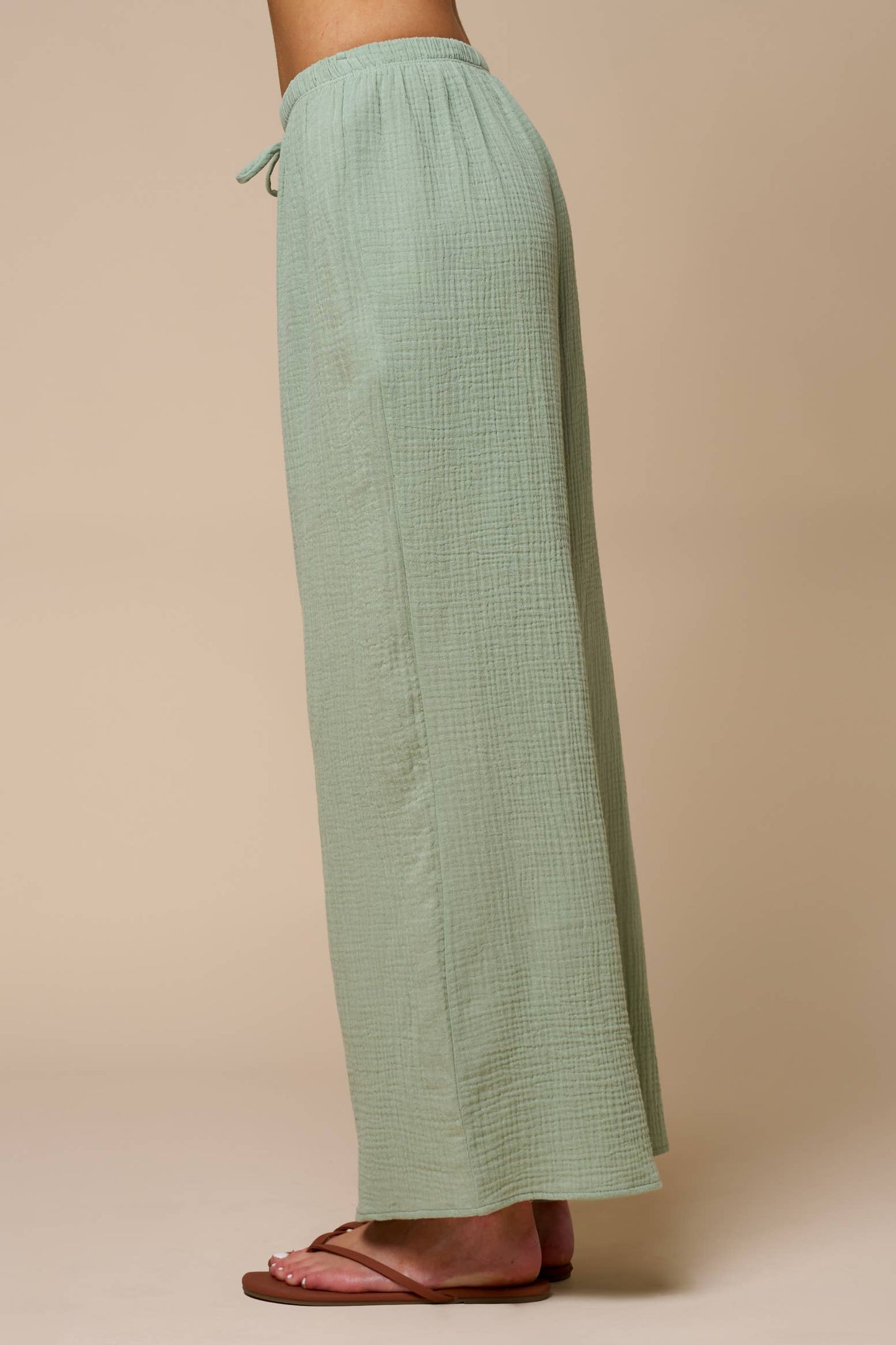 Cotton Gauze Palazzo Pants