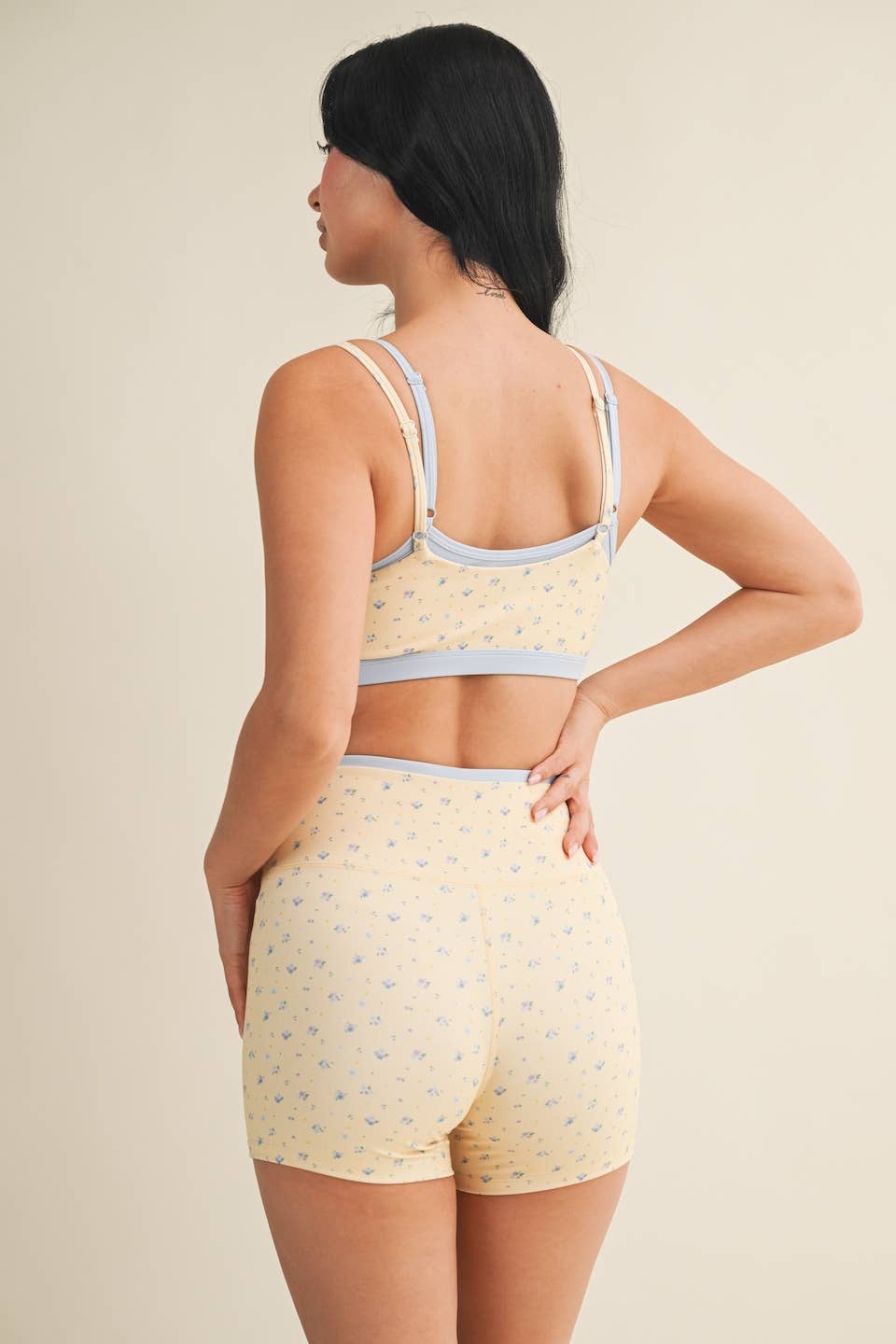Ditsy Print Sports Bra