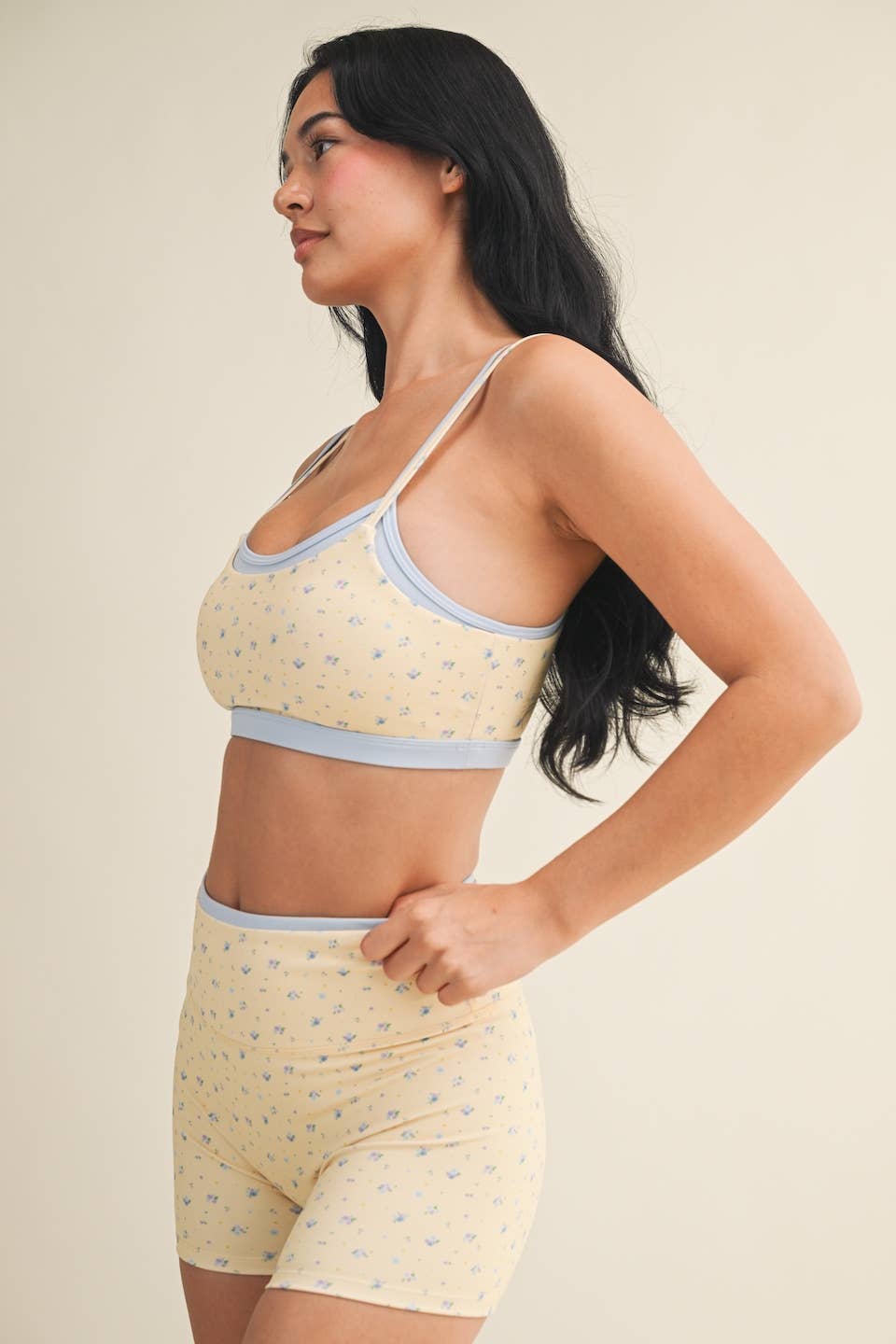 Ditsy Print Sports Bra