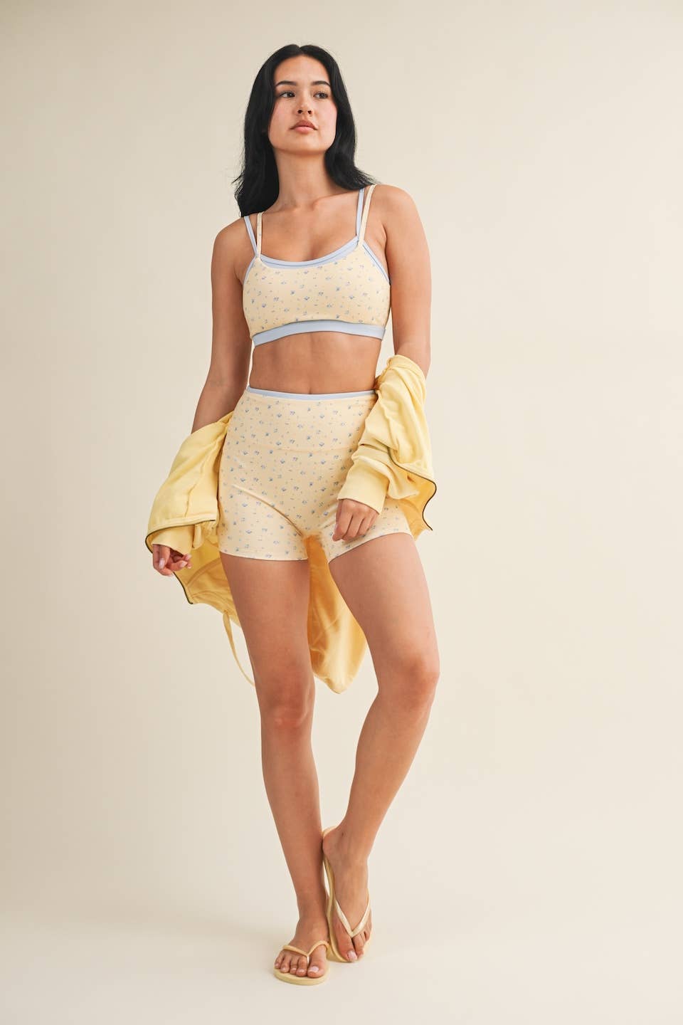 Ditsy Print Sports Bra