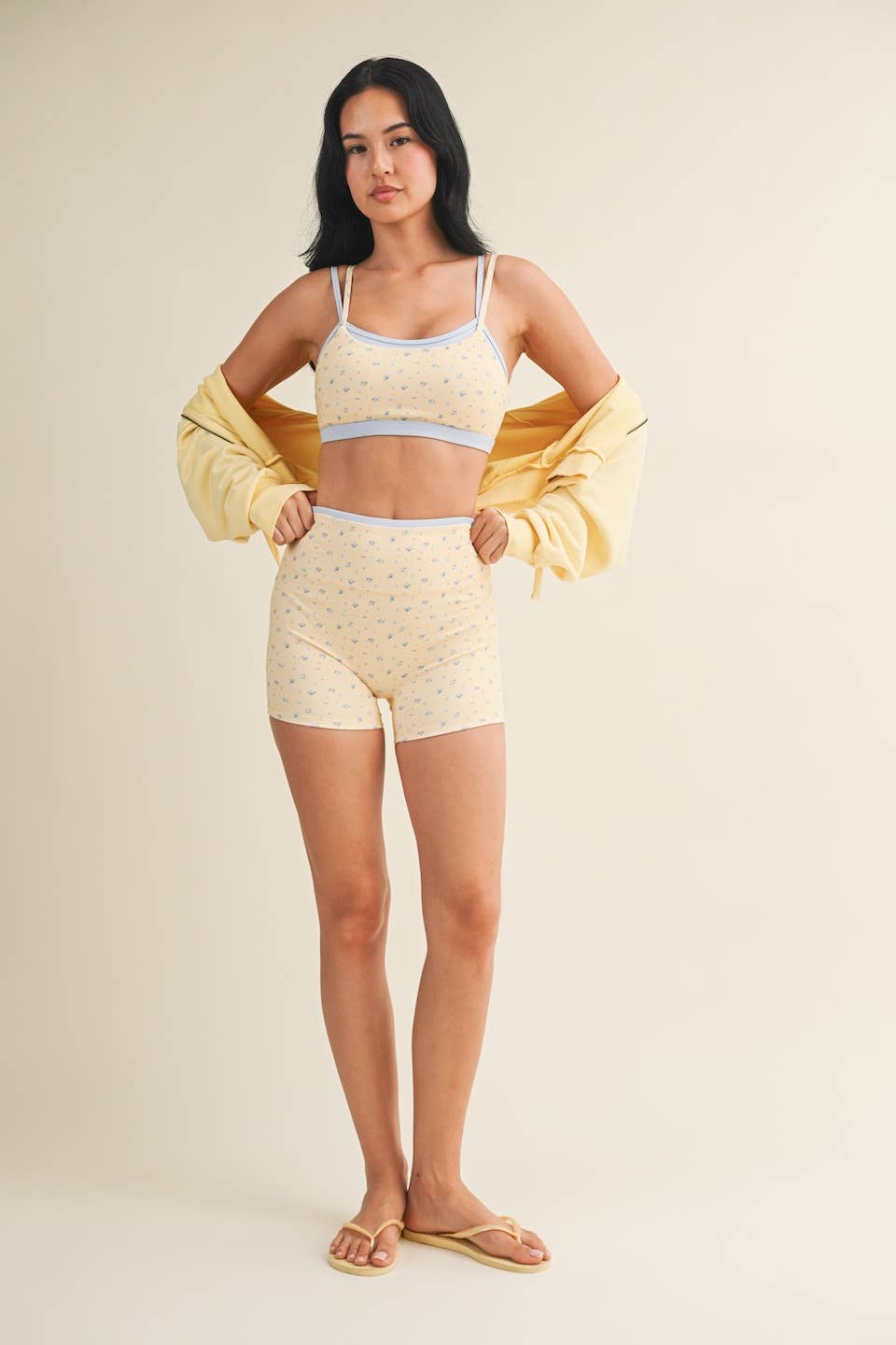 Ditsy Print Sports Bra