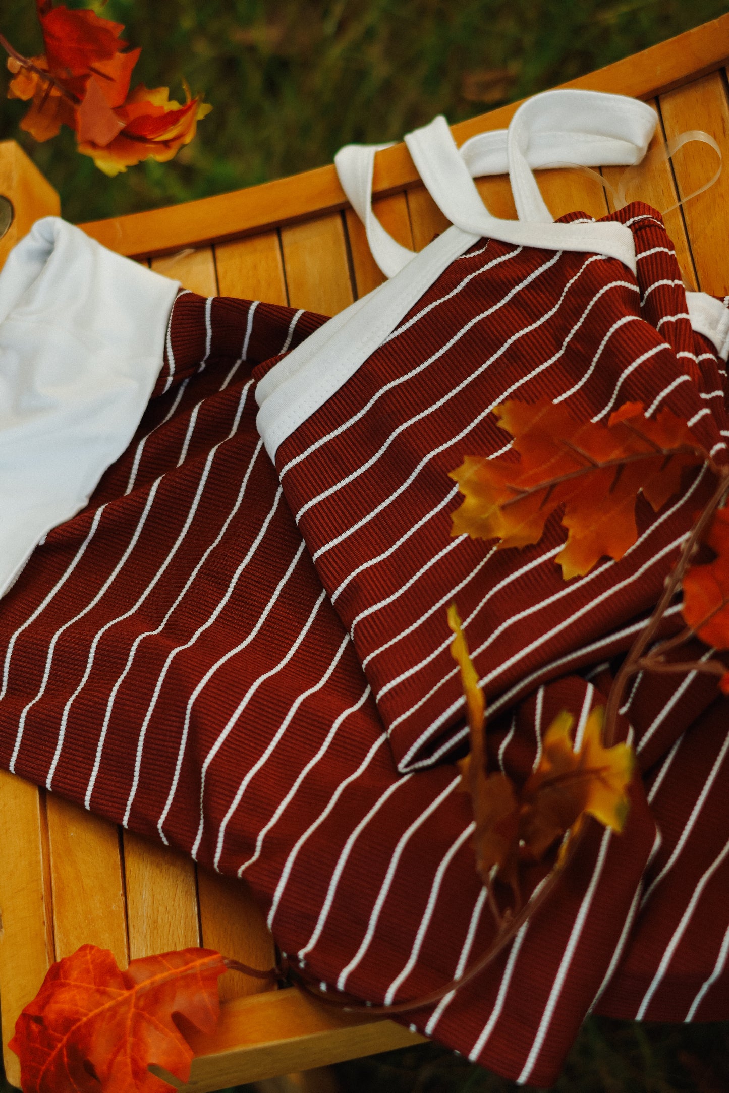 Burgundy Striped Set