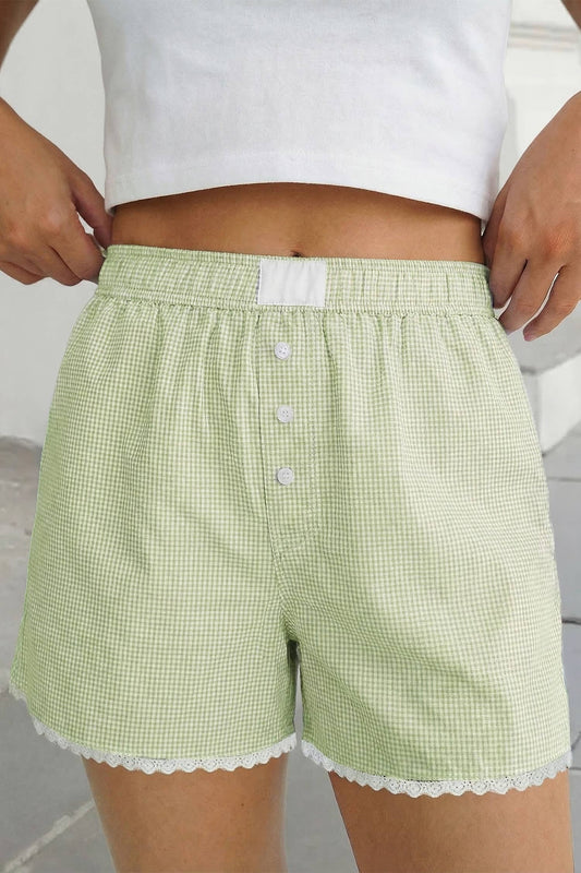 Gingham Plaid Boxer Shorts