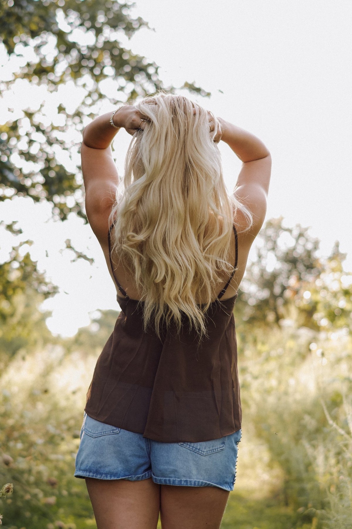 Brown Sequin Top