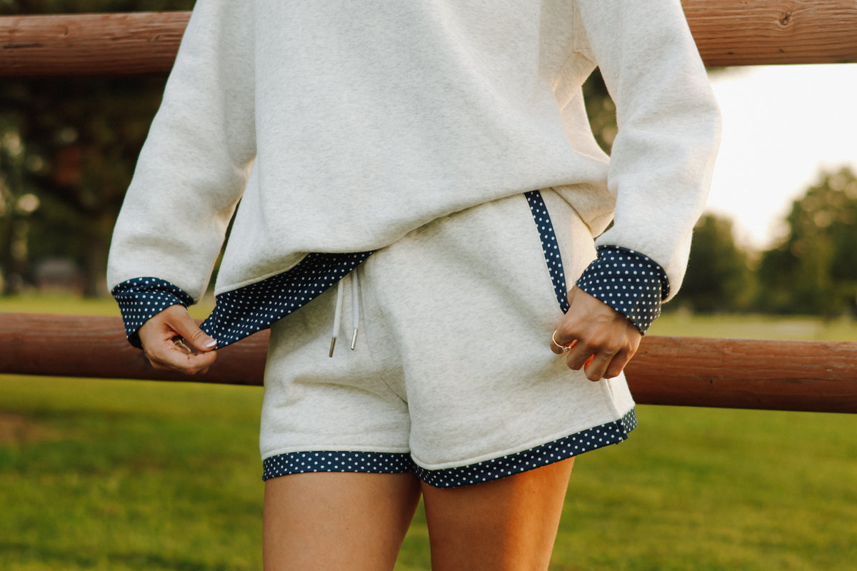Gray Polka Dot Shorts