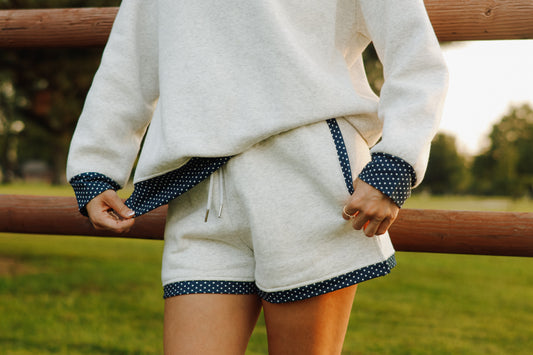 Gray Polka Dot Shorts