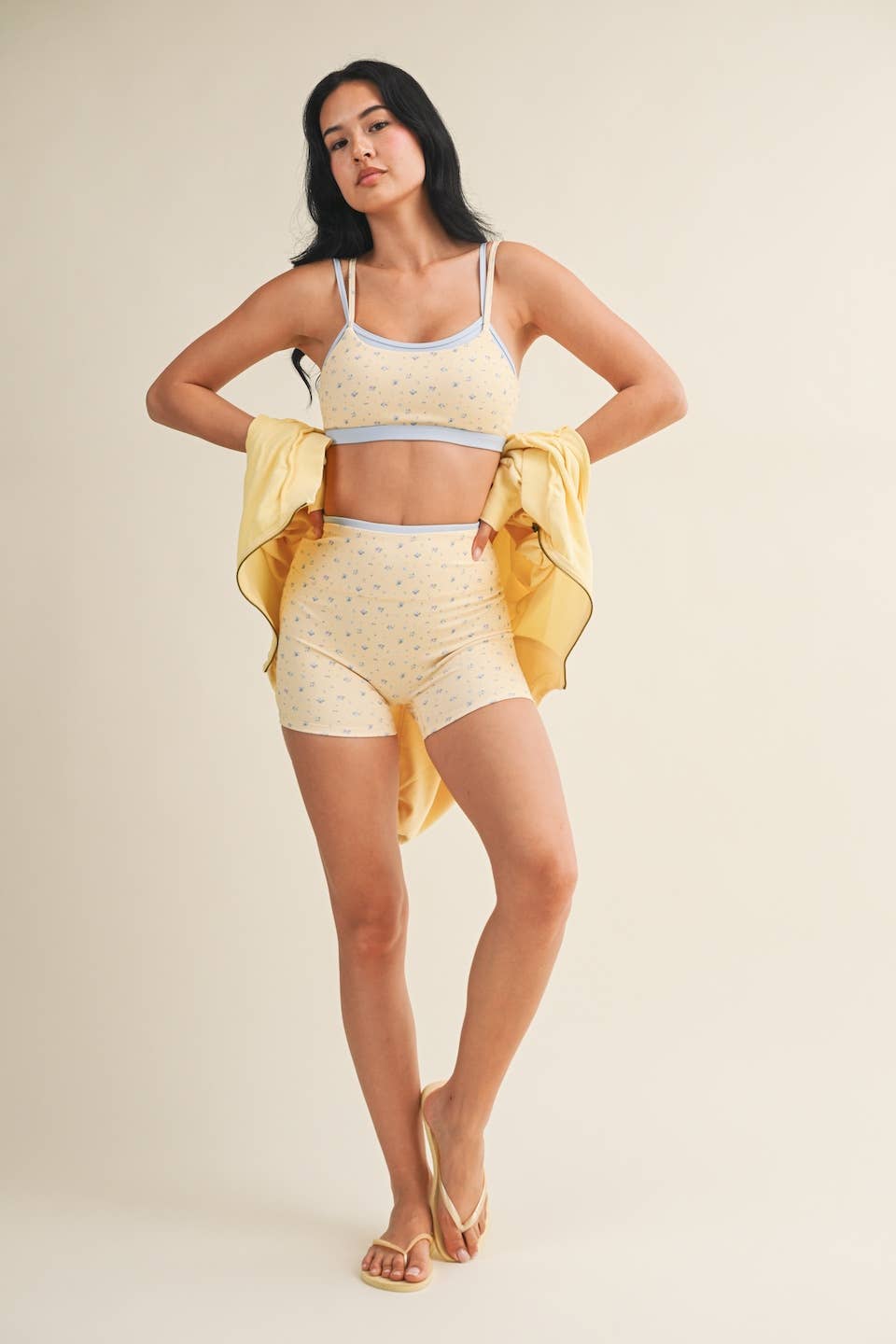 Ditsy Print Sports Bra