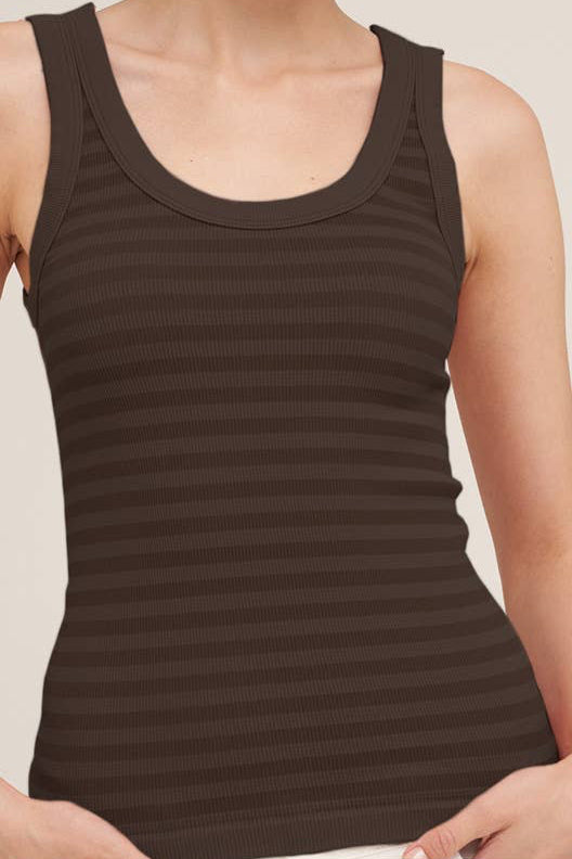 Chocolate Stripes Tank Top