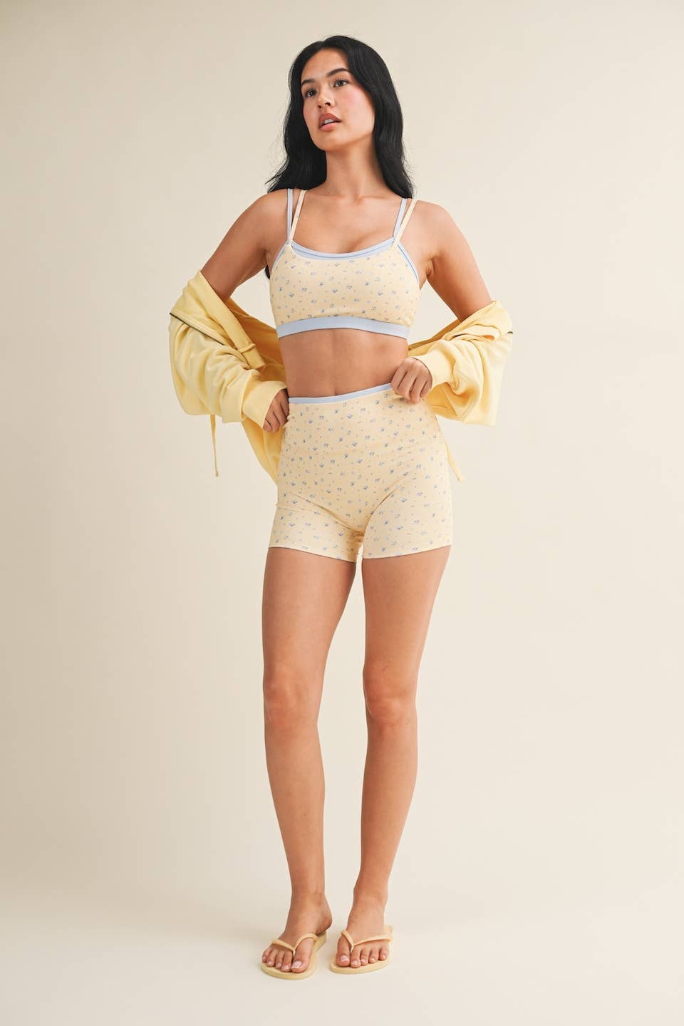 Ditsy Print Sports Bra